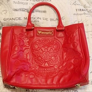 LoungeFly Sugar Skull Tote Vegan Leather Handbag